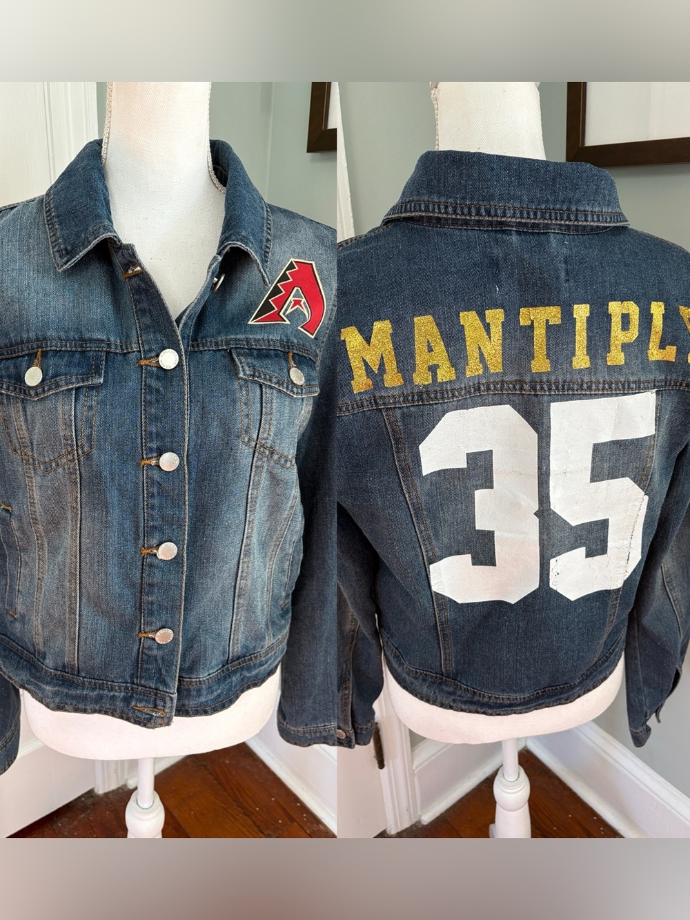 Tiny Turnip Arizona Diamondbacks Denim Jacket Baseball Size Large